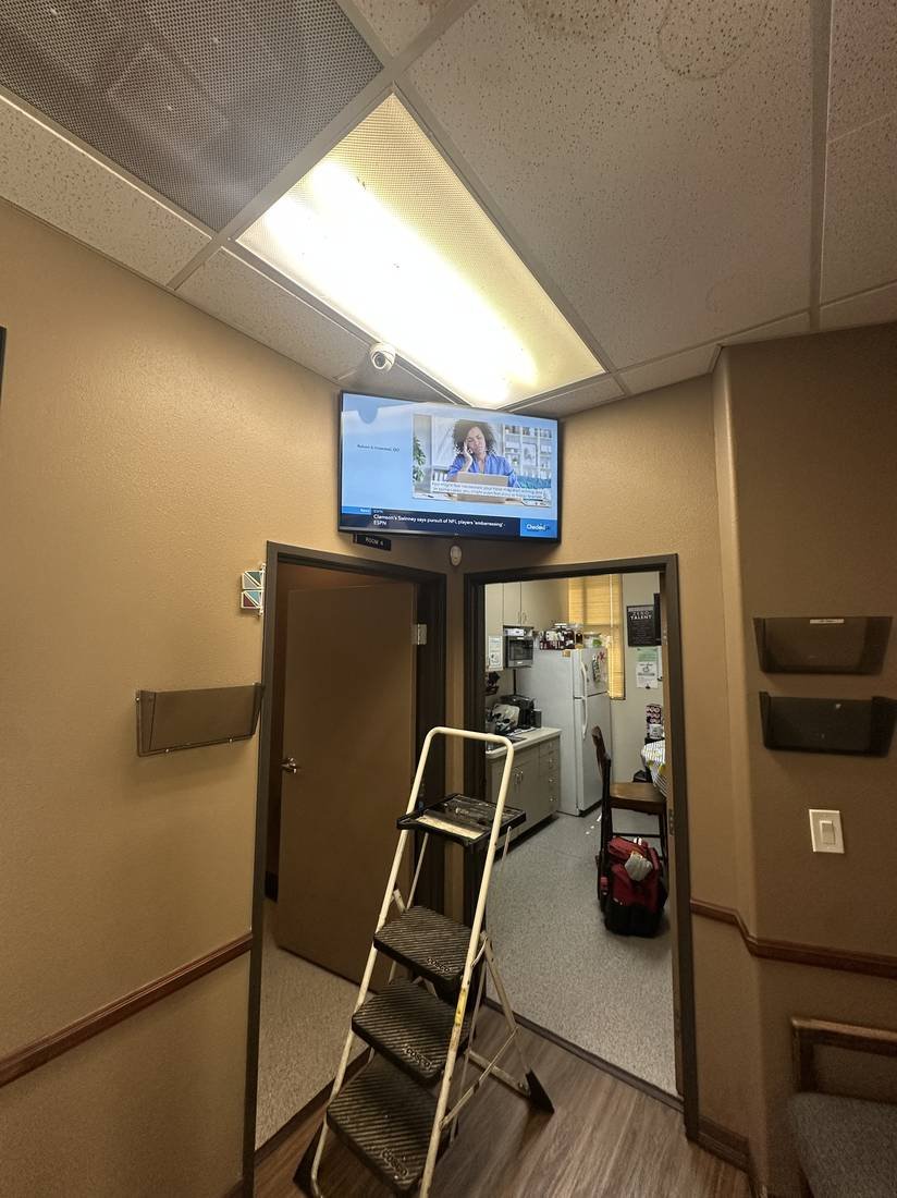 Corridor display mounted and commissioned