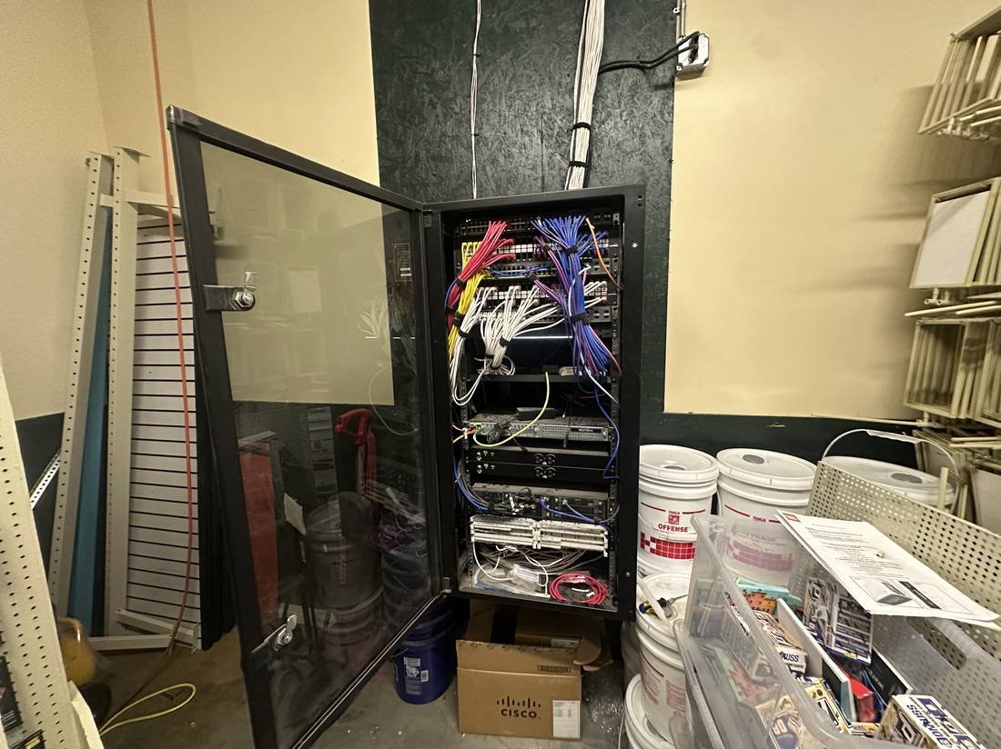 Structured cabling and switching in a terminated equipment rack