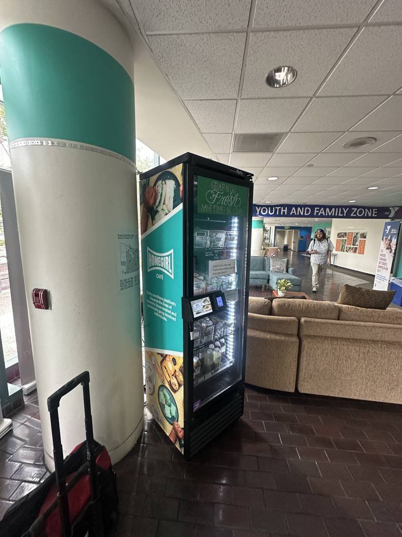 Smart cooler deployed in a facility common area